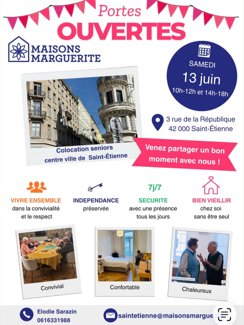 Affiche des portes ouvertes de l'Appartement d'Élodie